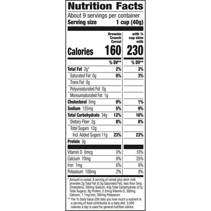 Organic Brownie Crunch Cereal, Gluten Free, Made with Real Cocoa, 12.4 Oz