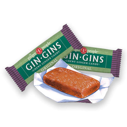 GIN GINS Original Ginger Chews – Natural Fresh Ginger Candy by  – Individually Wrapped Healthy Candy – Original Flavor – 3Oz Bag (Pack of 1)