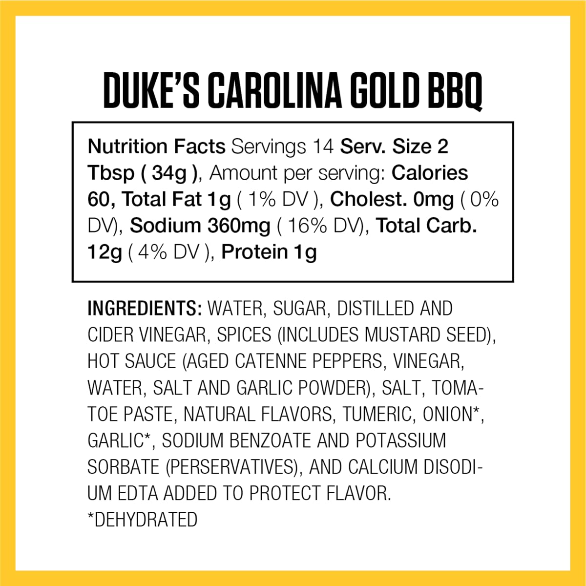 Duke’S Carolina Gold Southern Dipping Sauce - Tangy Mustard Flavor, 17 Ounce (Pack of 1)