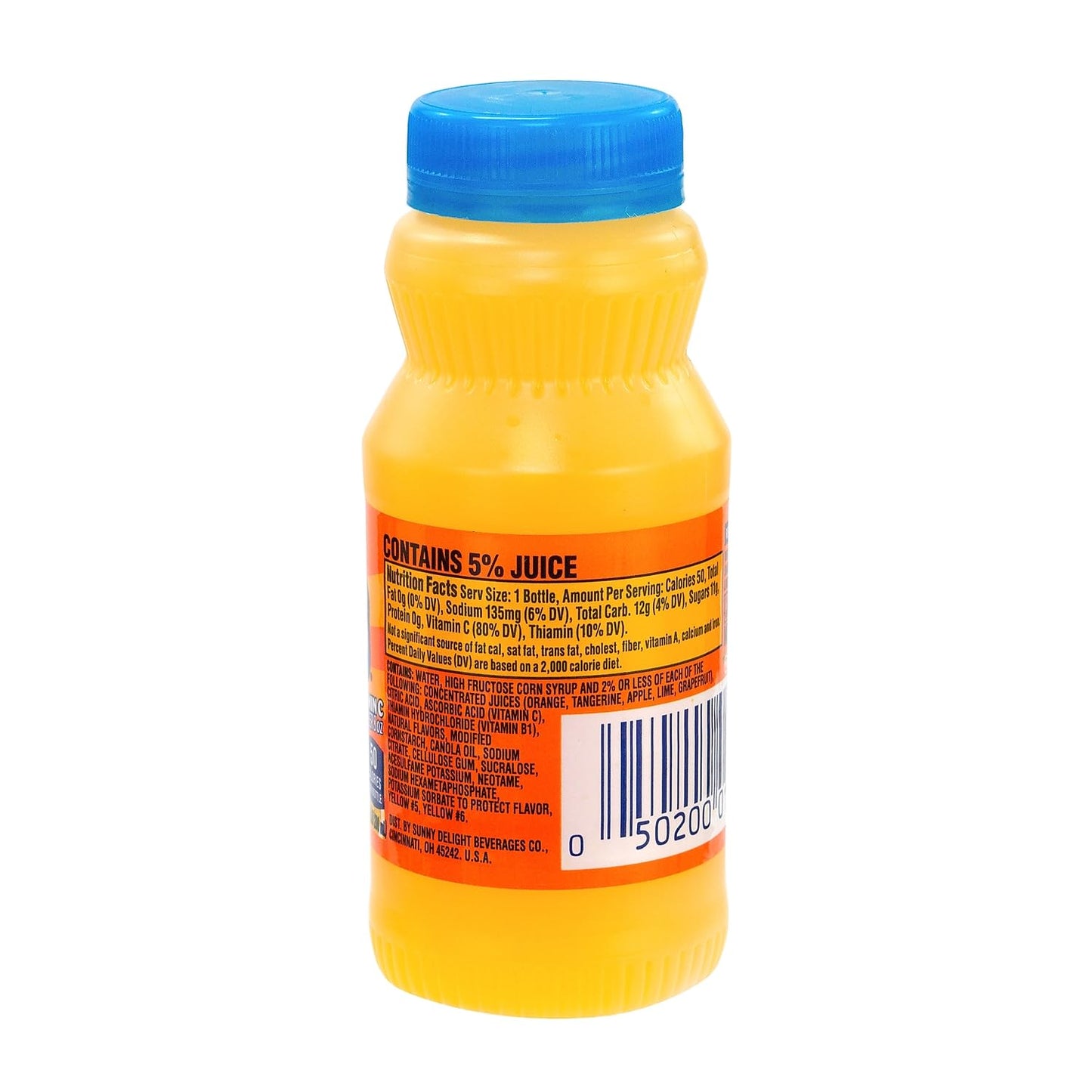 Tangy Original Orange Flavored Citrus Punch, 6.75 Oz., 24/Pack (01286)
