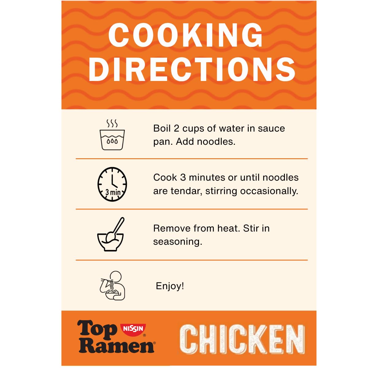 Top Ramen Noodle Soup, Chicken, 3 Ounce (Pack of 24)