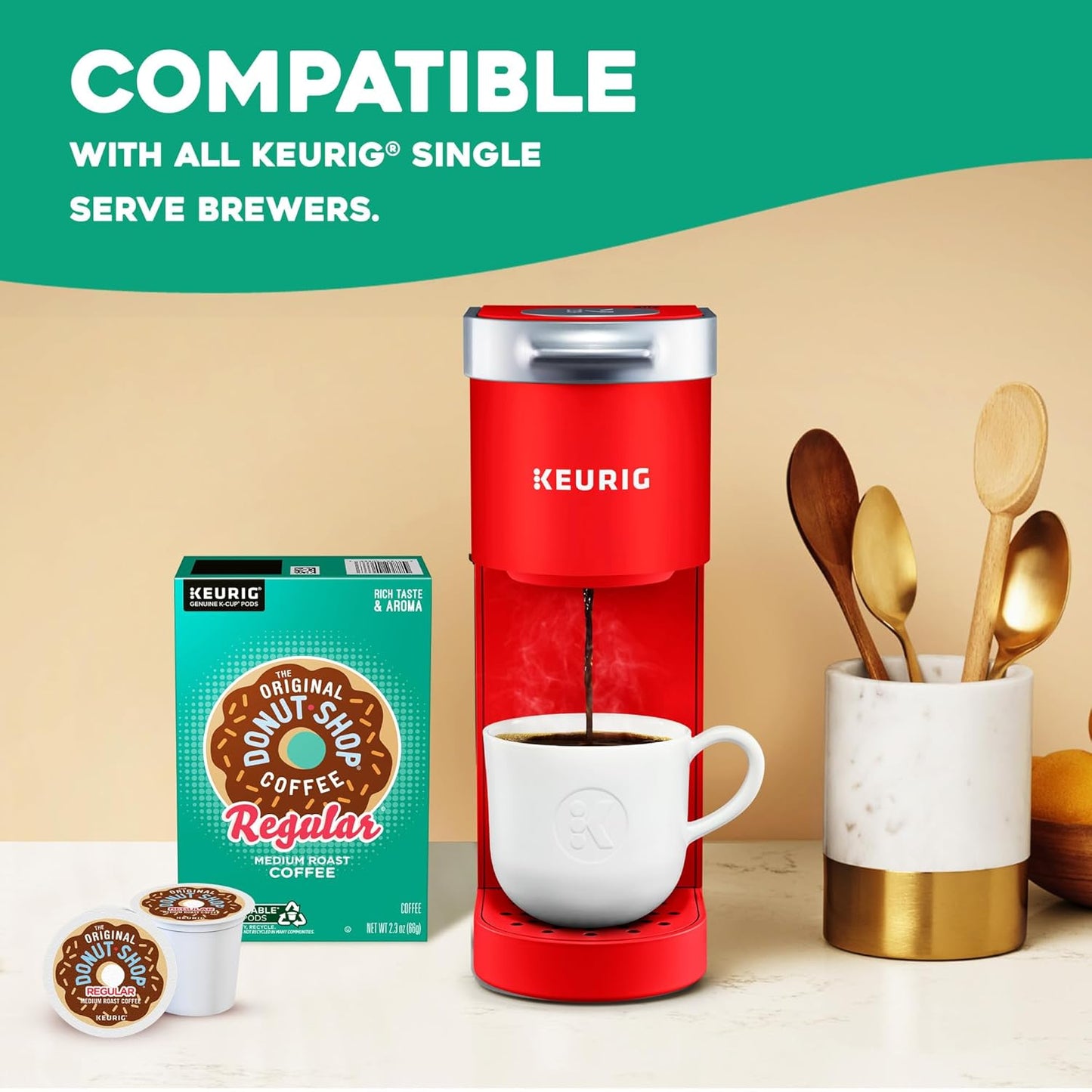 Regular, Single-Serve Keurig K-Cup Pods, Medium Roast Coffee Pods, 32 Count