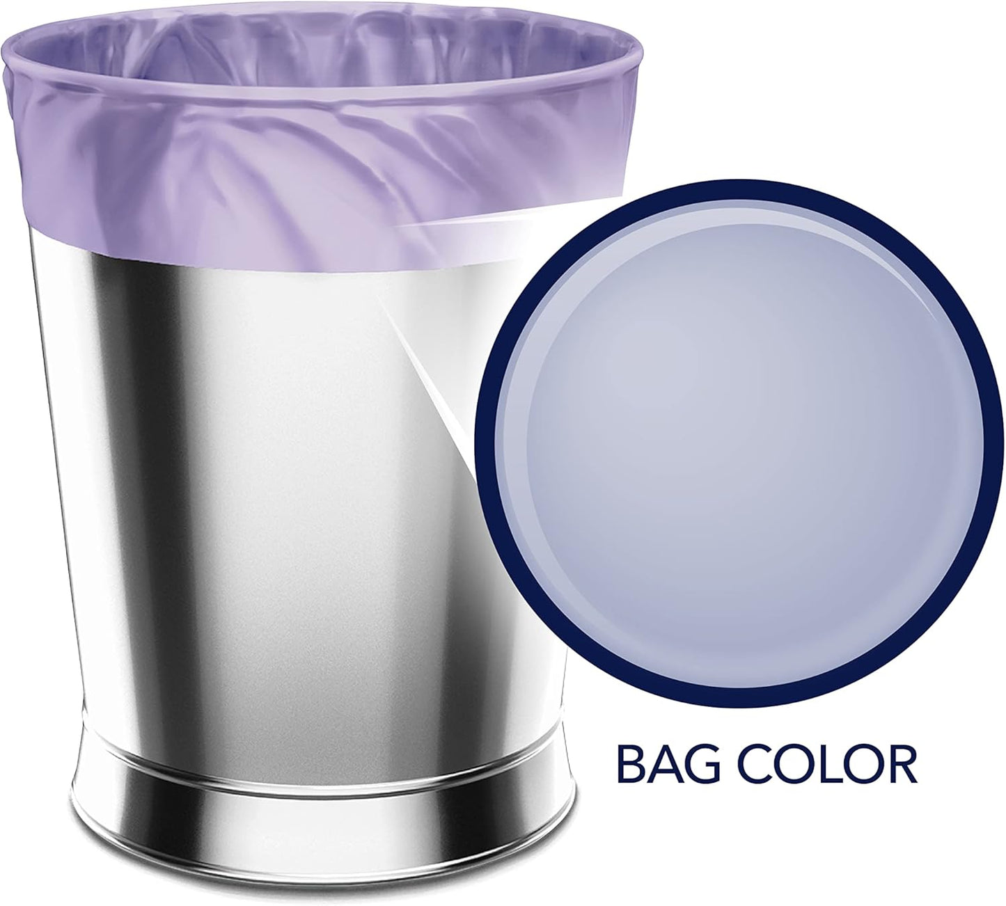 Small Trash Bags - 4 Gallon, 80 Bags (2 Pack of 80 Count), Twist Tie - Lavender Bag in Lavender Scent