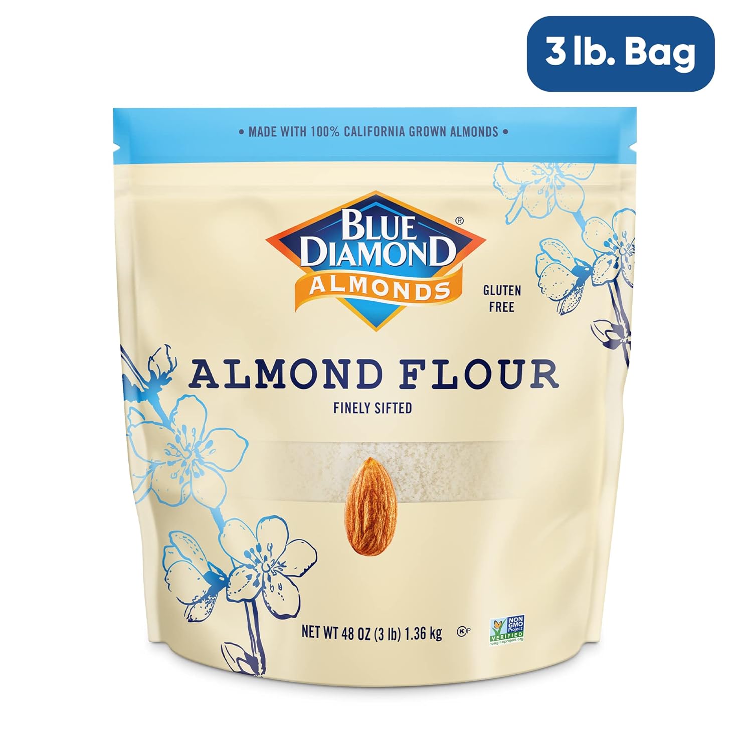 Almond Flour, Gluten Free, Blanched, Finely Sifted, 48 Oz