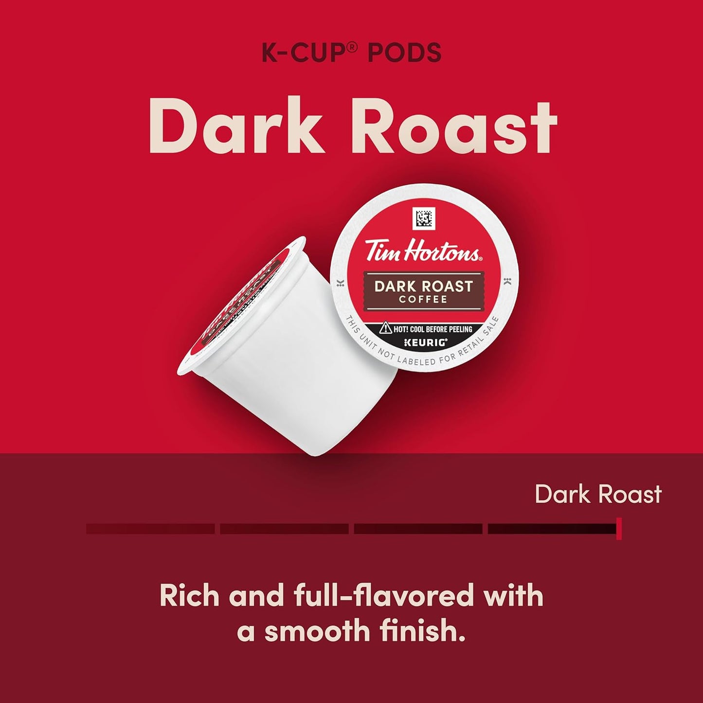 Dark Roast 100% Arabica Ground Coffee Kcups, 48Ct