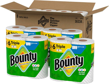 Select-A-Size Paper Towels, White, 8 Triple Rolls = 24 Regular Rolls