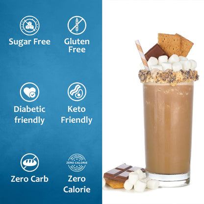 Sugar Free Coffee Syrup, S'Mores Flavored Syrup for Drinks, Lattes, and Desserts – 25.4 Fl Oz