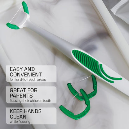 Ultraclean Access Flosser Refill Heads, Mint, Plaque Remover for Teeth, Shred Resistant, for Hard to  Areas, Oral Care, PFAS Free, for Adults & Kids, 1 Pack, 28 Count