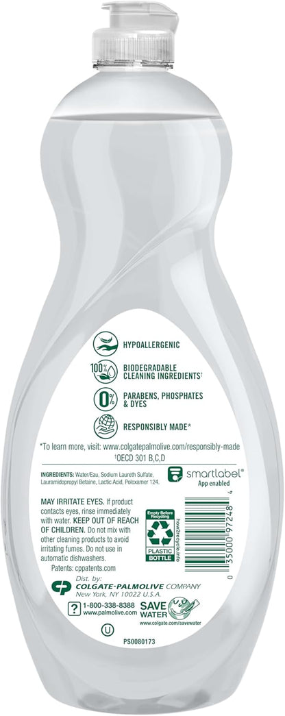 Ultra Dishwashing Liquid Dish Soap, Pure + Clear Fragrance Free - 32.5 Fluid Ounce (Packaging May Vary)