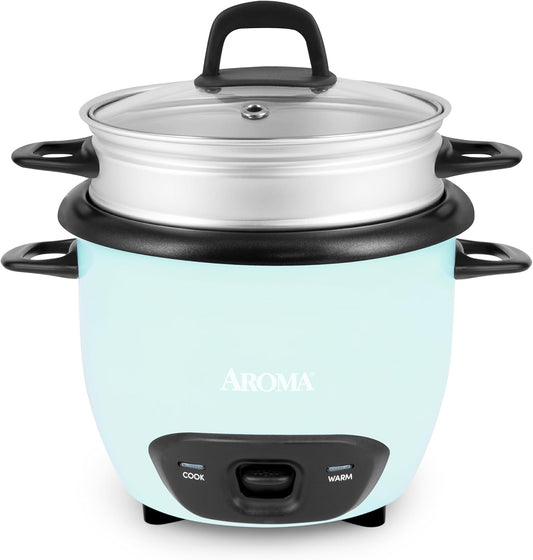 ® 6-Cup (Cooked) / 1.5Qt. Rice & Grain Cooker (ARC-743-1NGBL), Light Blue