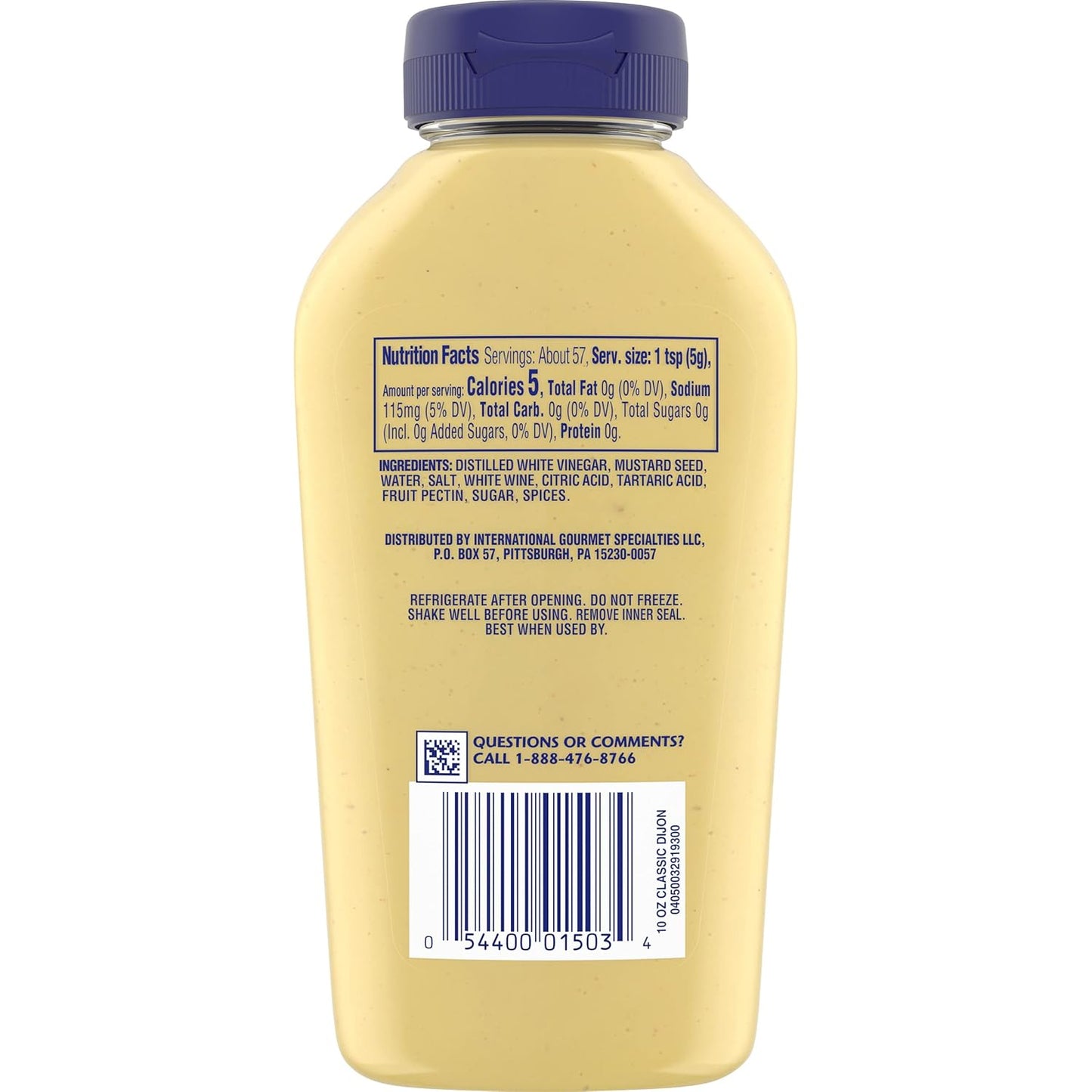 Dijon Mustard, 10 Oz. Squeeze Bottle