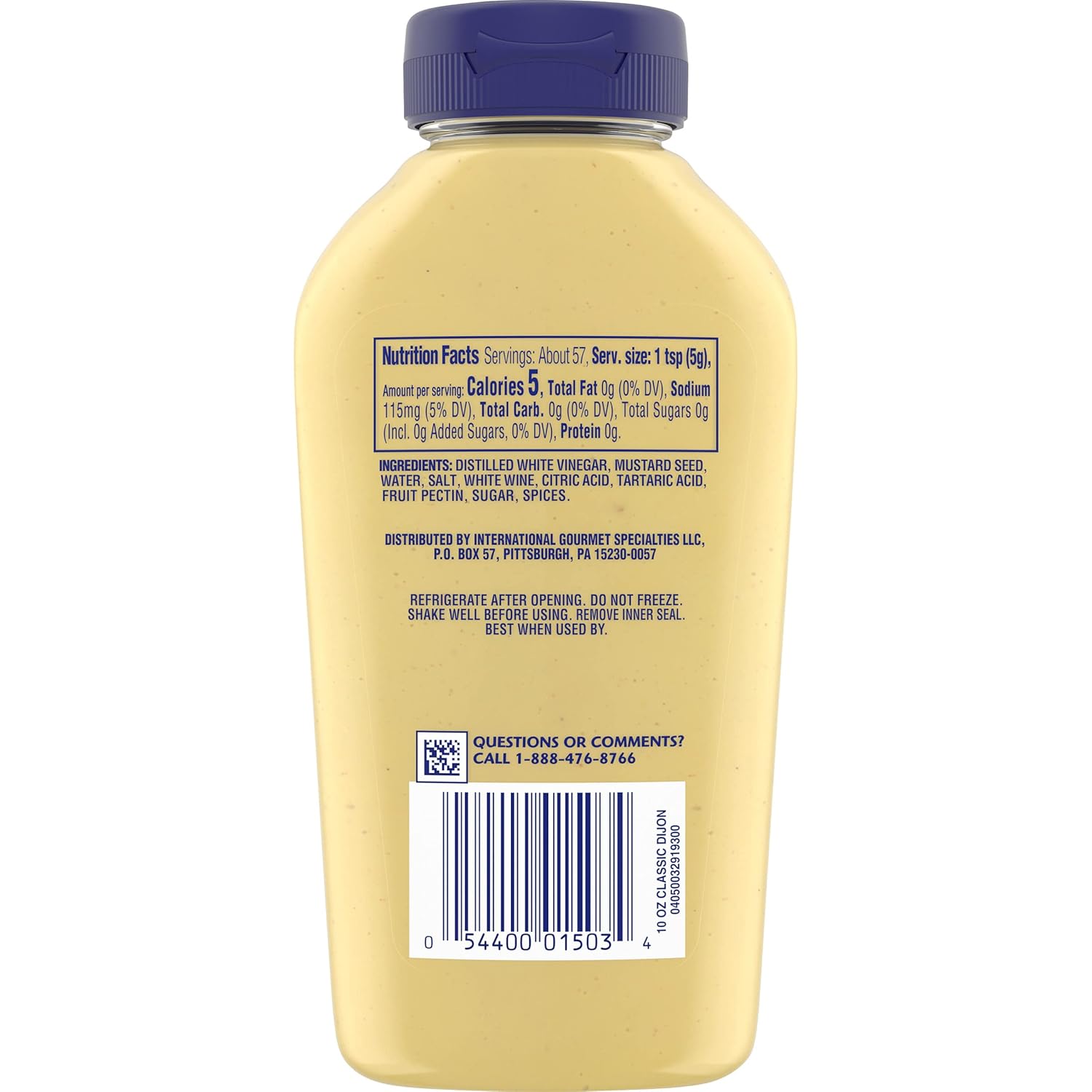 Dijon Mustard, 10 Oz. Squeeze Bottle
