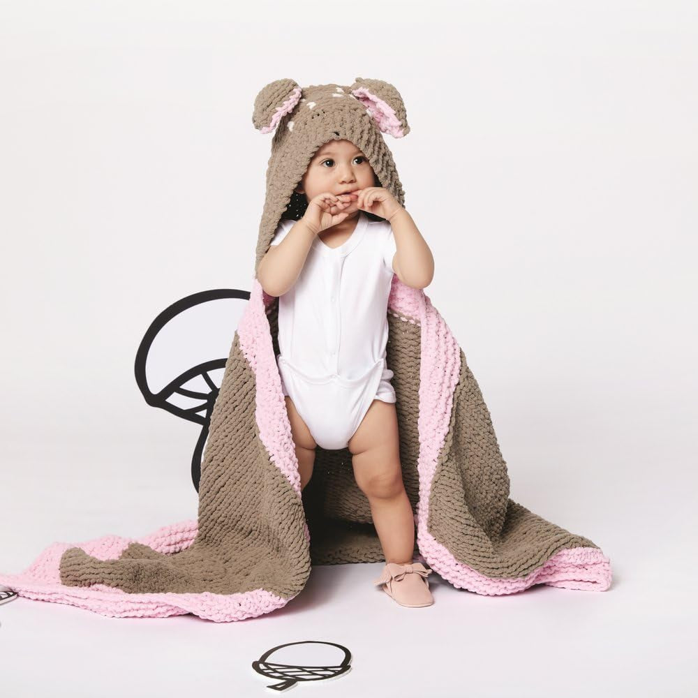 Baby Blanket Yarn, 3.5 Oz, Gauge 6 Super Bulky, Little Petunias