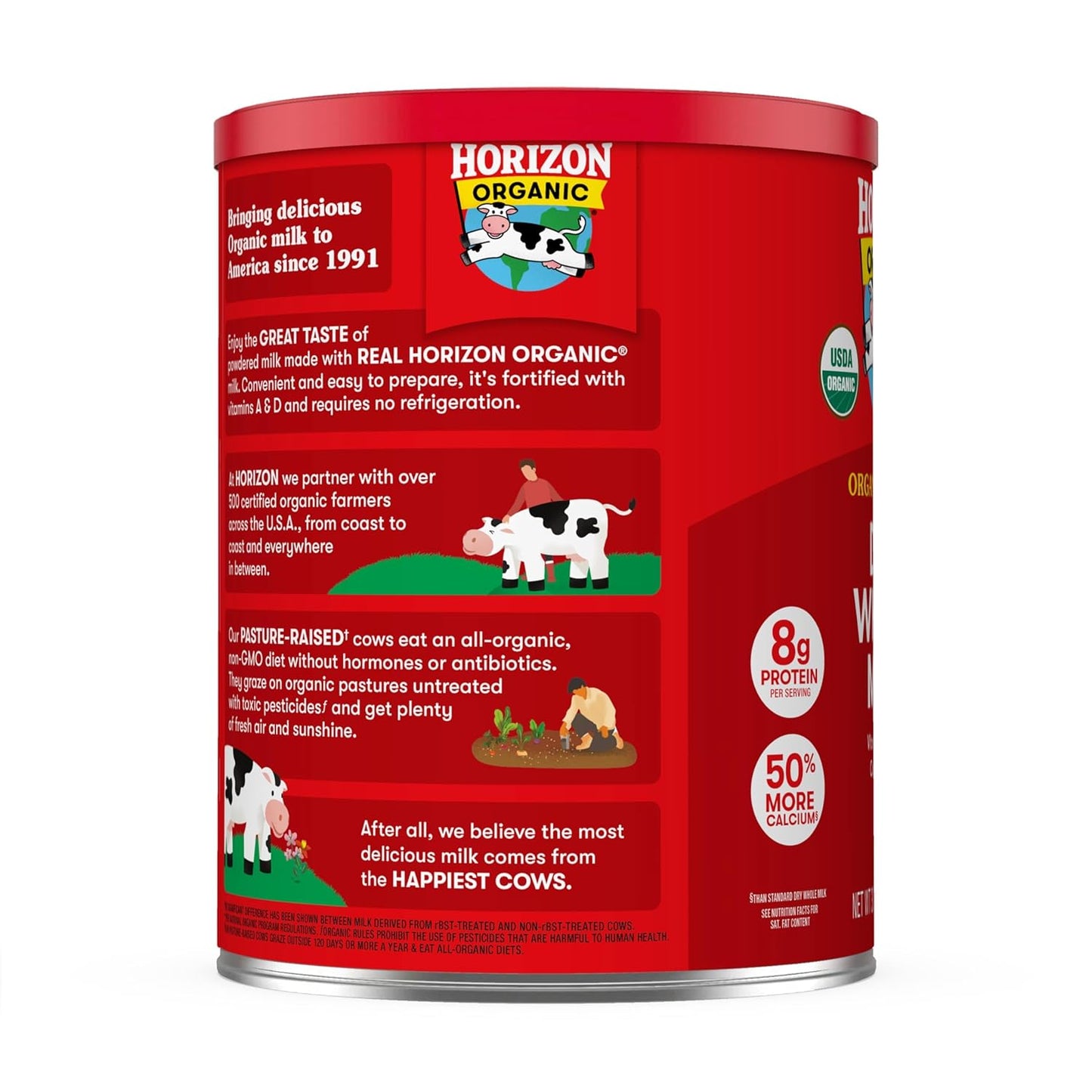 Instant Dry Whole Milk Powder, 30.6 Oz, USDA Organic, Non-Gmo, Shelf Stable, Great for Baking, Cooking, Beverages, Emergency Storage, Pantry Essential
