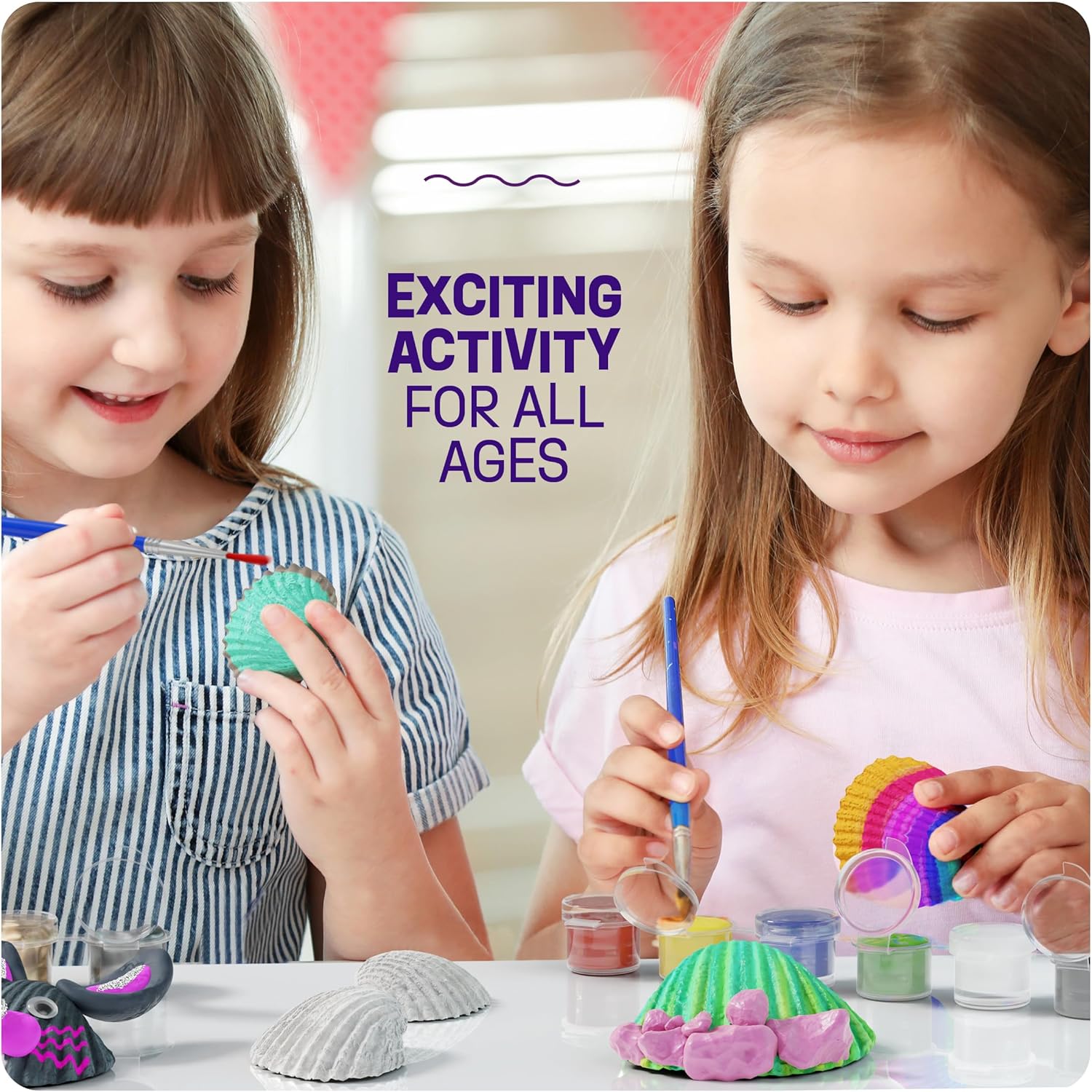 Kids Sea Shell Painting Kit - Arts & Crafts Christmas Gifts for Boys and Girls - Craft Activities Kits - Creative Art Activity Gift Toys for Age 6, 7, 8, 9, 10, 11 & 12 Year Old 8-12