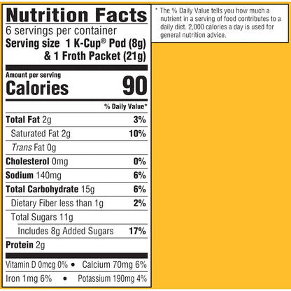 Frothy 2-Step Mocha Latte Expresso K-Cup® Coffee Pods & Froth Packets Kit (12 Ct Box)