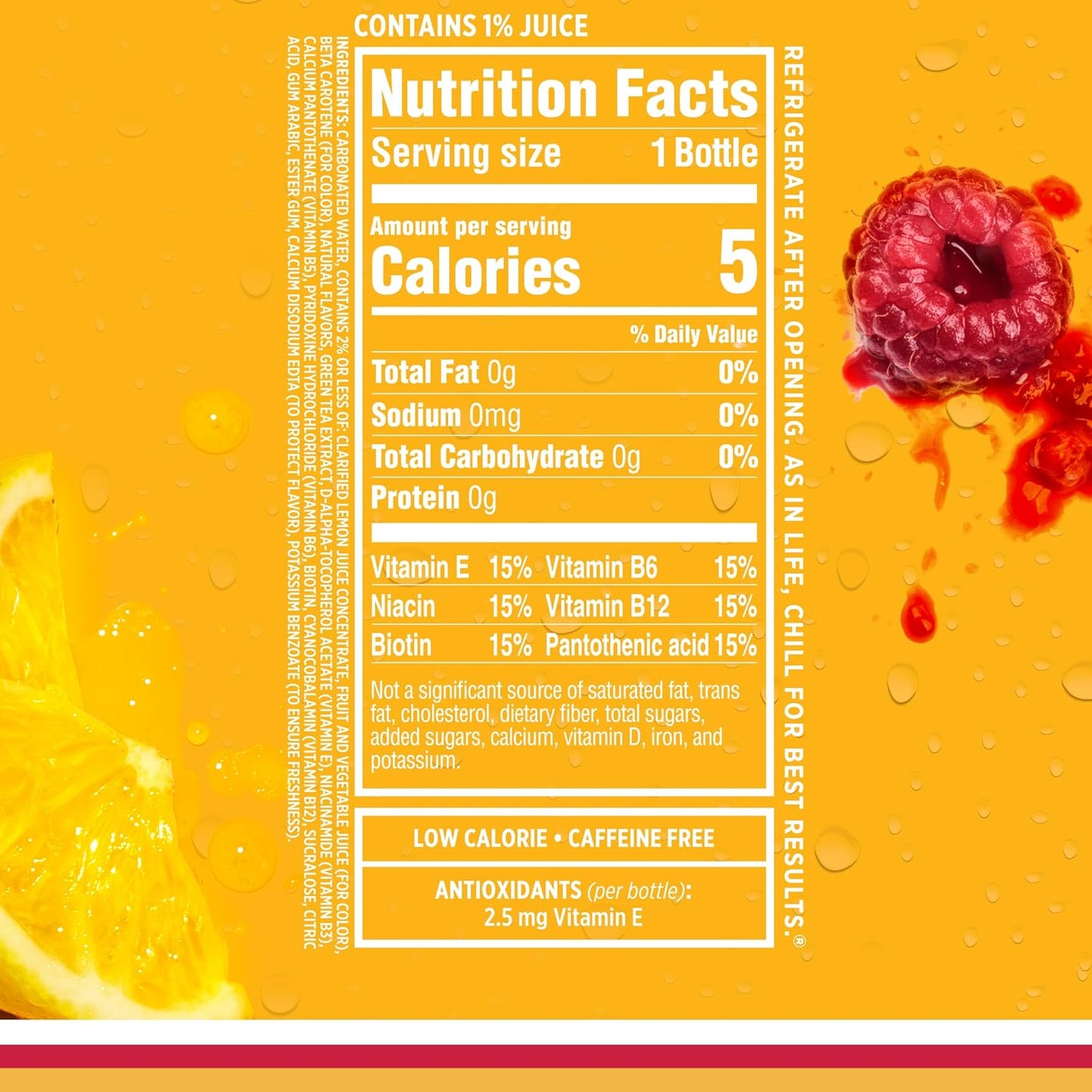 , Raspberry Lemonade Sparkling Water, Zero Sugar Flavored Water, with Vitamins and Antioxidants, Low Calorie Beverage, 17 Fl Oz Bottles (Pack of 12)