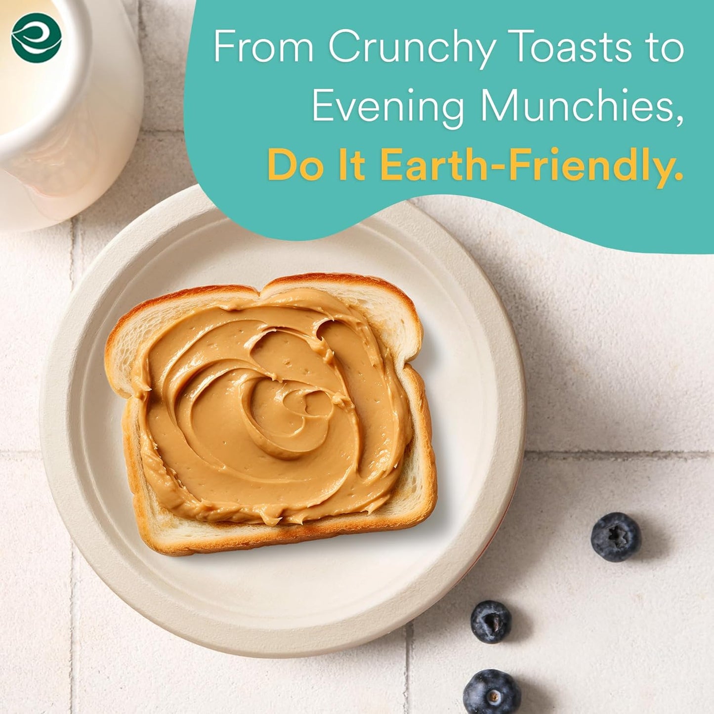 Compostable Paper Plates 6 Inch (100 Count) Heavy Duty Disposable Dessert Plates, Eco-Friendly Sugarcane Bagasse Small Plates for Appetizer- Natural Brown