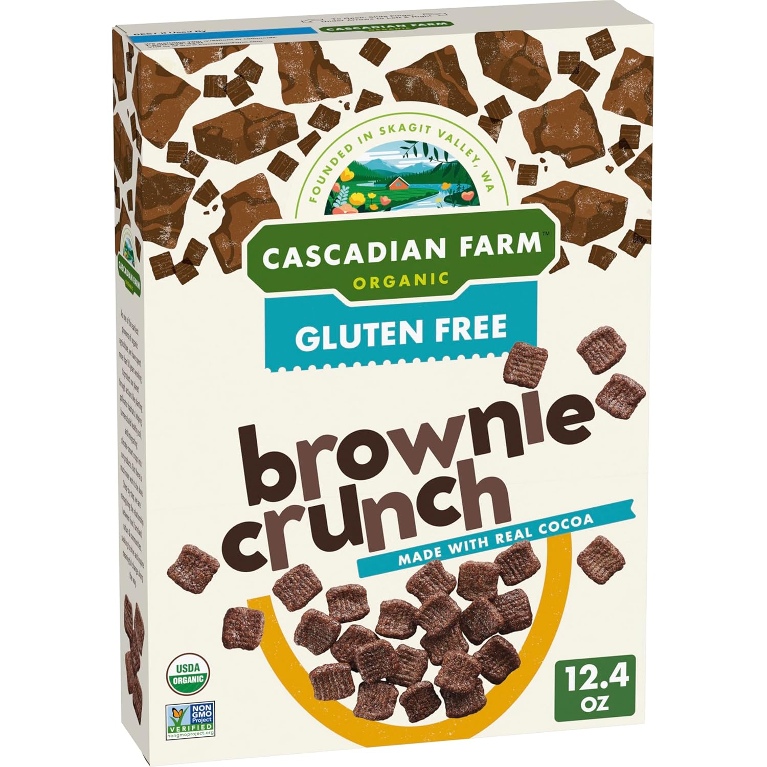 Organic Brownie Crunch Cereal, Gluten Free, Whole Grain and Made with Real Cocoa, 12.4 Oz