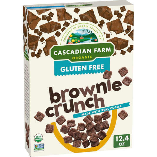 Organic Brownie Crunch Cereal, Gluten Free, Whole Grain and Made with Real Cocoa, 12.4 Oz