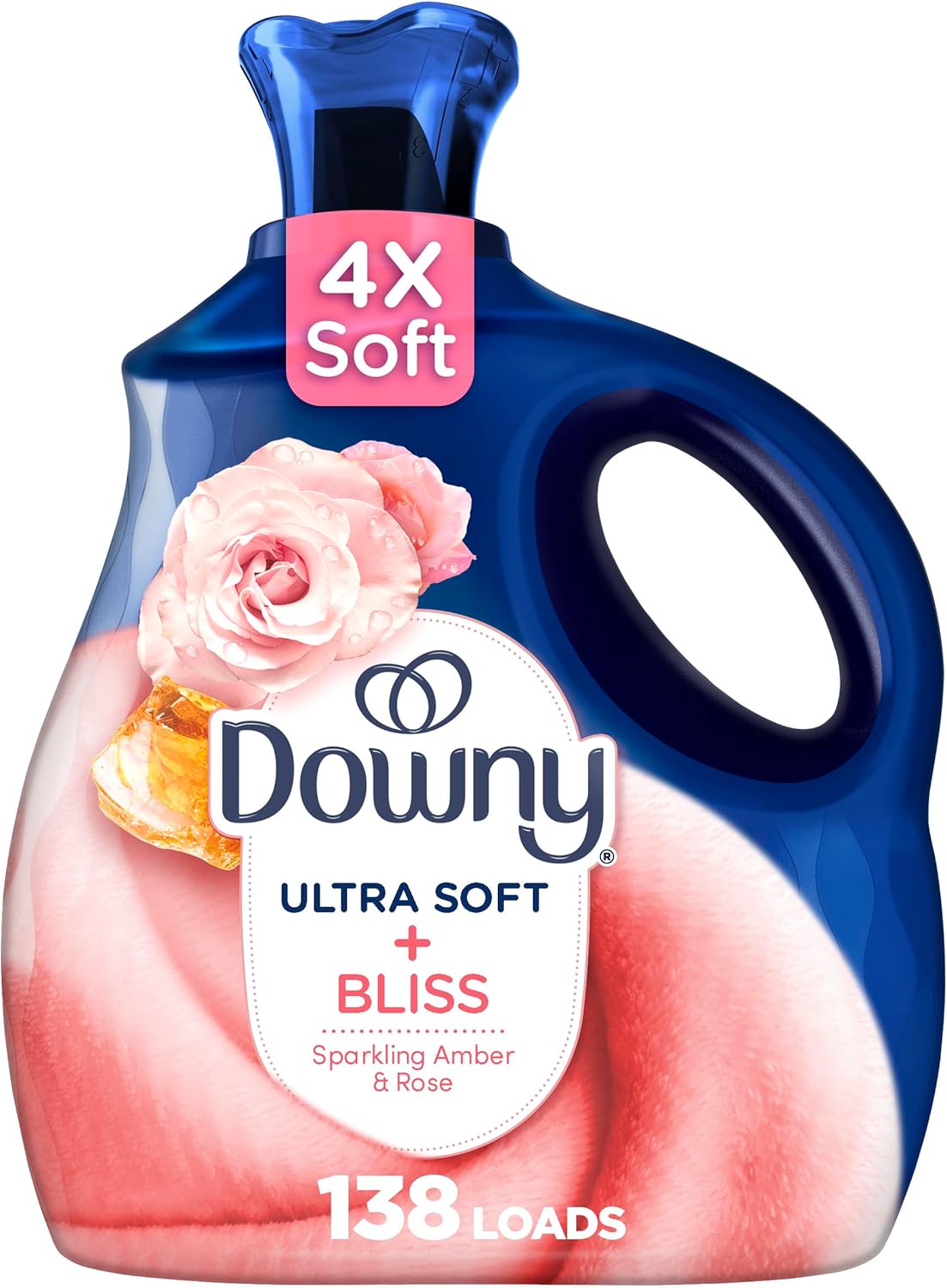 Ultra Soft Fabric Softener Liquid, Bliss, Sparkling Amber and Rose, 93 Fl Oz, 138 Loads