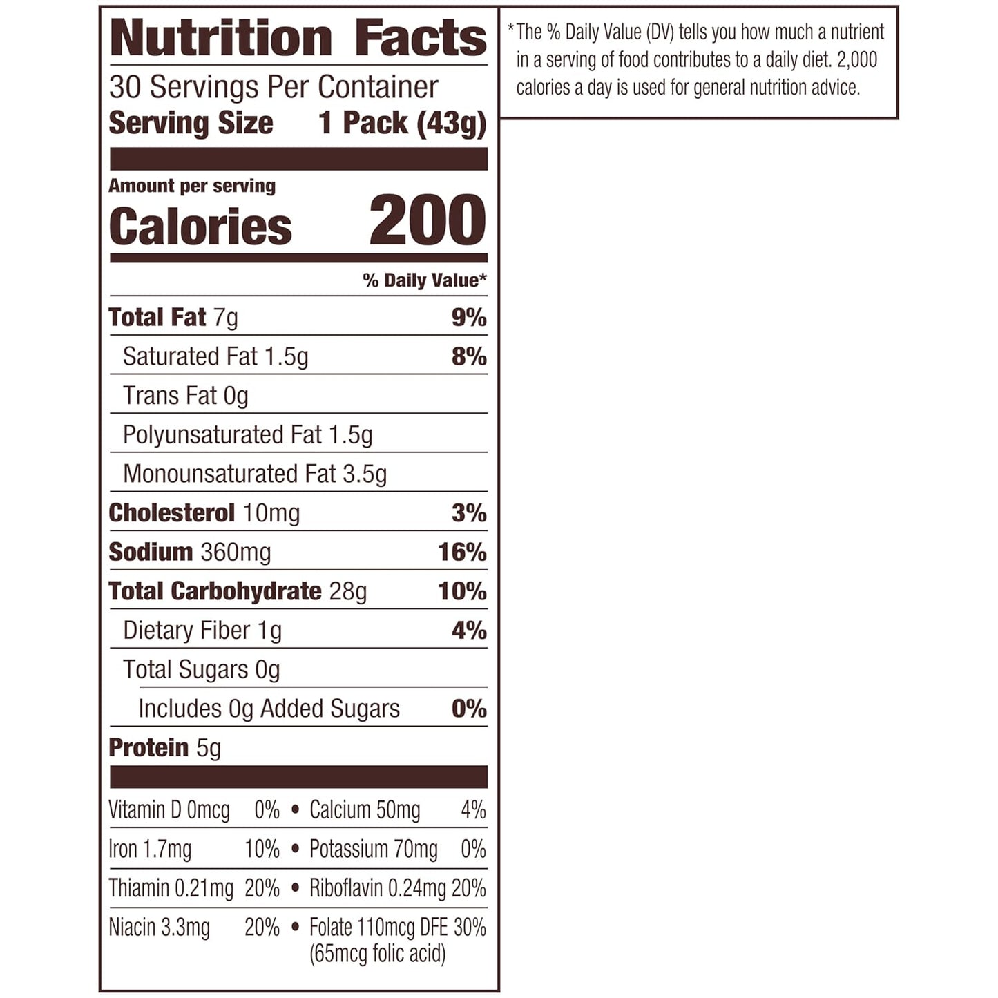 Cheddar Crackers, 1.5 Oz. Snack Packs, 30 Count