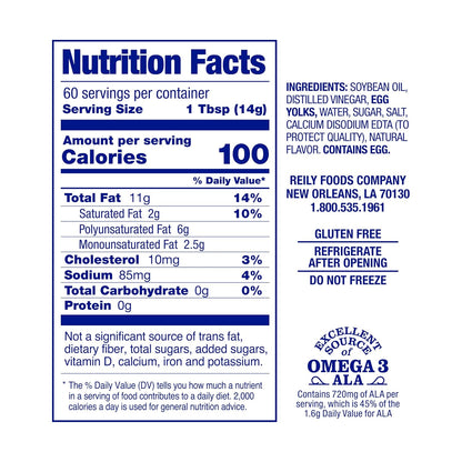 Real Mayonnaise, Homestyle Mayo for Chicken Salad to Deviled Eggs, 30 Fl Oz Jar (Pack of 1)