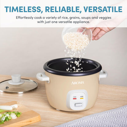 ® Mini Rice Cooker, 2-Cup (Uncooked) / 4-Cup (Cooked), Grain Cooker, Soup Maker, Oatmeal Cooker, Auto Keep Warm, 1 Qt, Milk Tea Color
