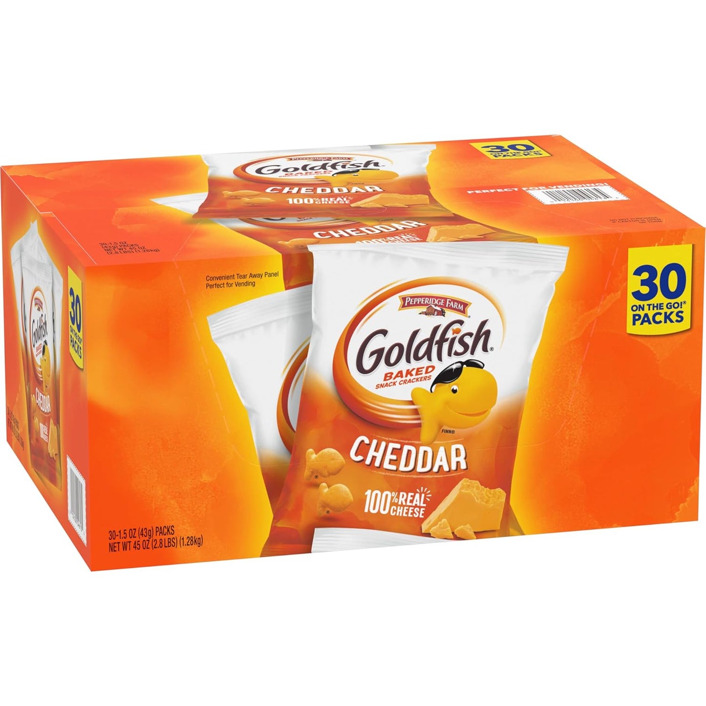 Cheddar Crackers, 1.5 Oz. Snack Packs, 30 Count