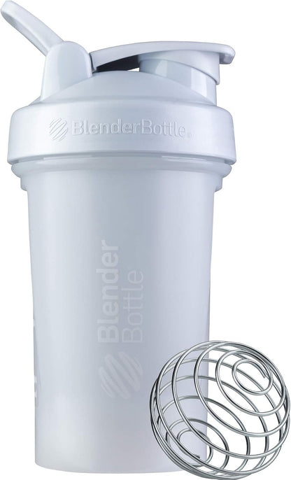 Classic V2 Shaker Bottle Perfect for Protein Shakes and Pre Workout, 20-Ounce, White