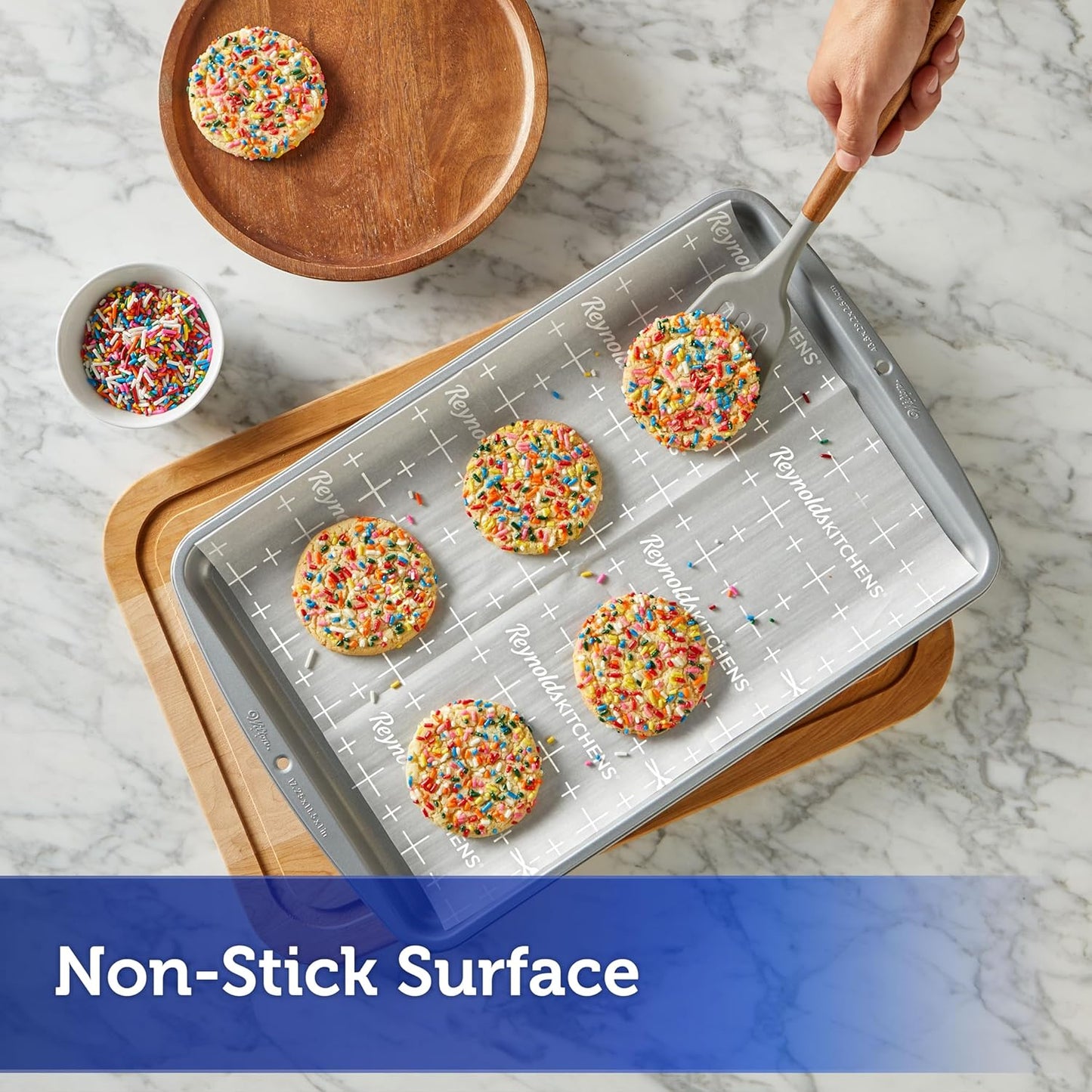 Kitchens Cookie Baking Sheets, Pre-Cut Parchment Paper,25 Count (Pack of 4), 100 Total Sheets