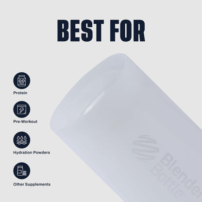 Classic V2 Shaker Bottle Perfect for Protein Shakes and Pre Workout, 20-Ounce, White