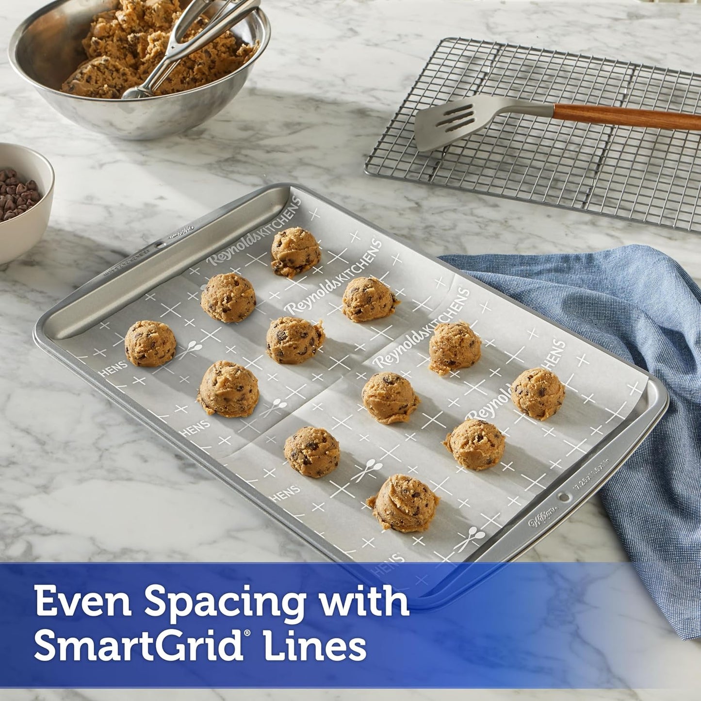 Kitchens Cookie Baking Sheets, Pre-Cut Parchment Paper,25 Count (Pack of 4), 100 Total Sheets