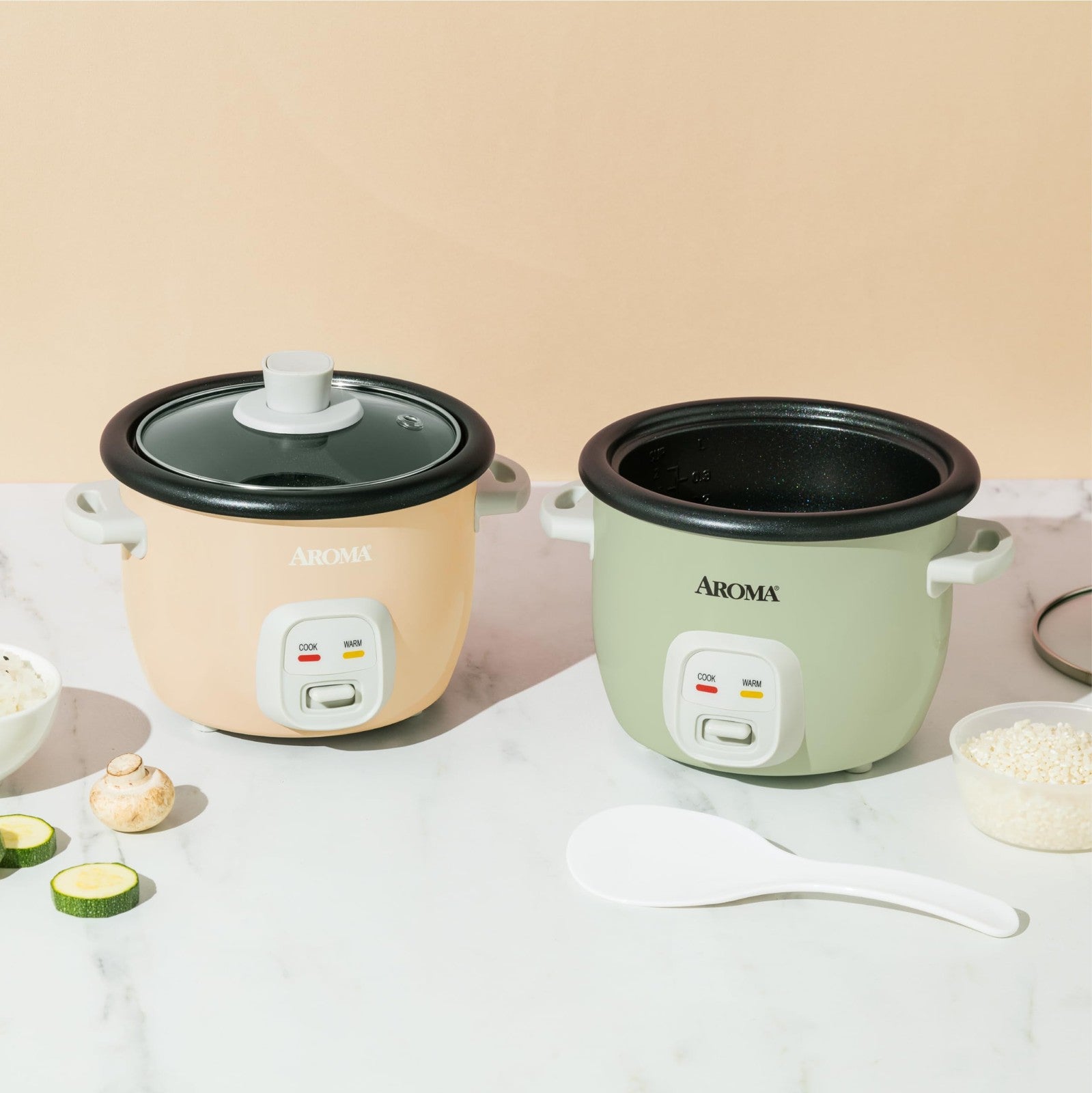 Aroma 1-Qt Mini Rice Cooker 2-Cup Uncooked Soup Oatmeal Auto Keep-Warm Milk Tea