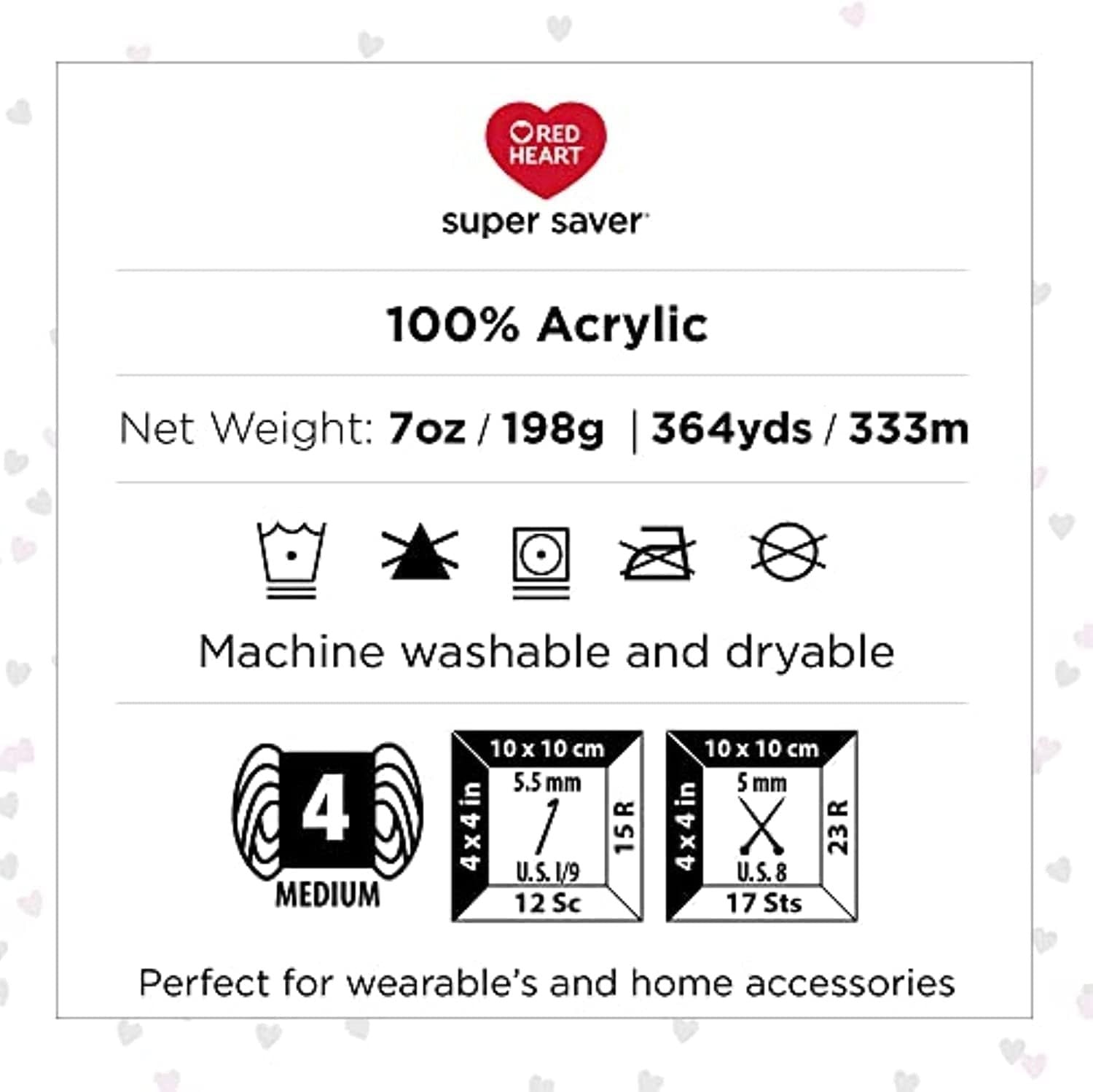 Red Heart Super Saver White Yarn - 3 Pack of 198G/7Oz - Acrylic - 4 Medium (Wors